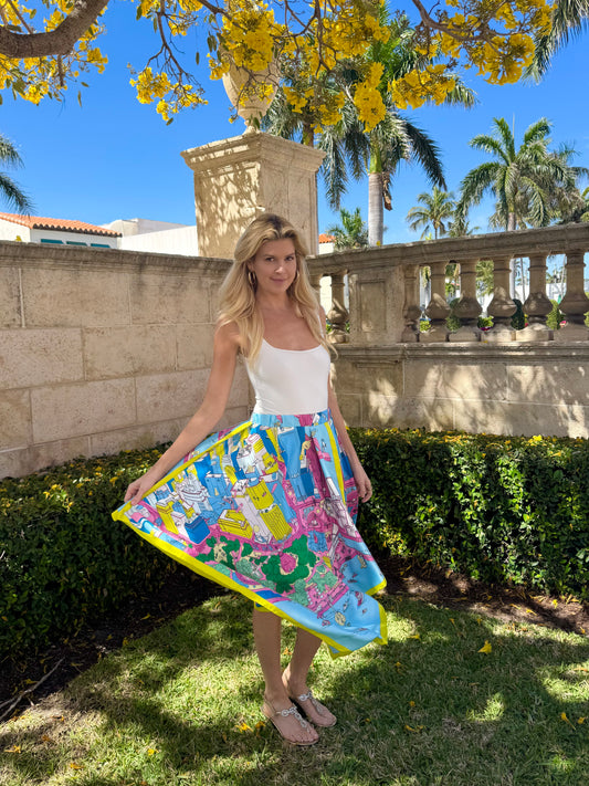 Silk Scarf Skirt / City Island - Stacy Bradley Design