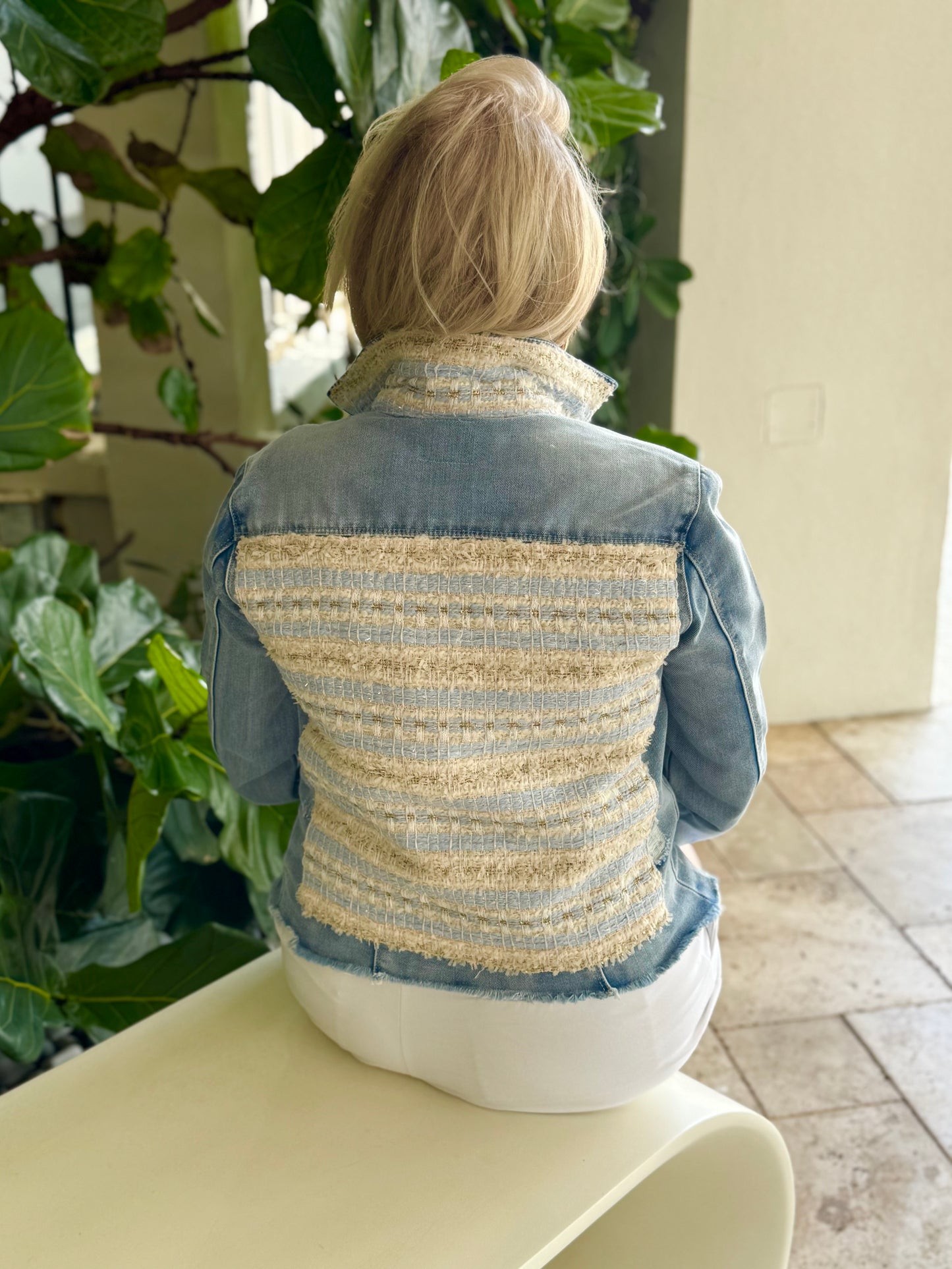 The Light Denim Jacket / Tweed Ocean and Sand