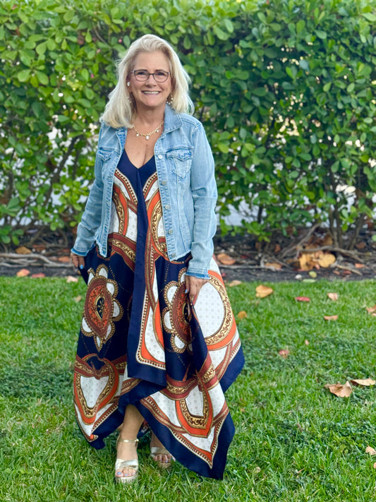 The Light Denim Jacket / Navy Elegance - Stacy Bradley Design