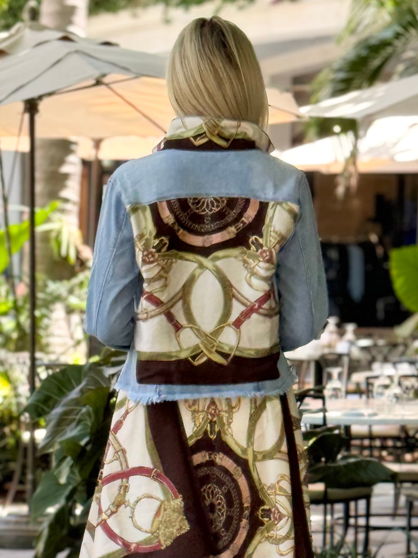 The Light Denim Jacket / Olive Stirrup - Stacy Bradley Design