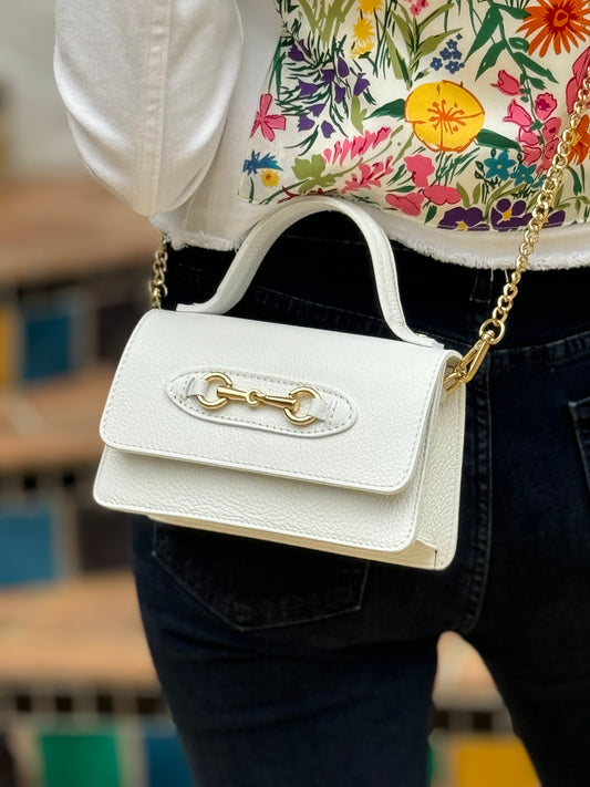 Purse / Sorrento Italian Leather / White/wholesale - Stacy Bradley Design