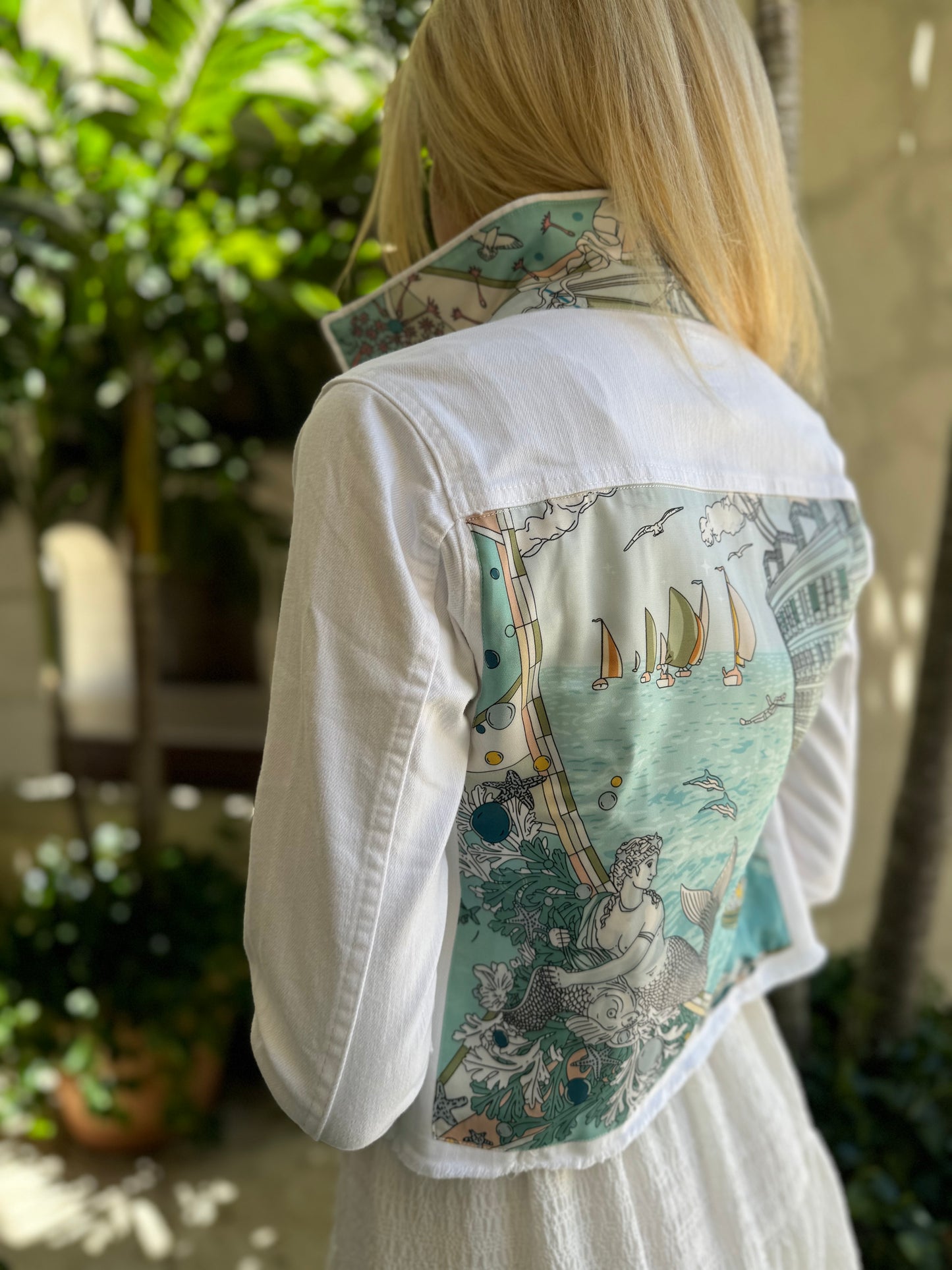 The White Denim Jacket / Let’s Cruise / Wholesale - Stacy Bradley Design