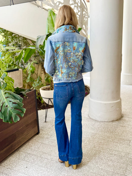 The Light Denim Jacket / Summer Sequins - Stacy Bradley Design
