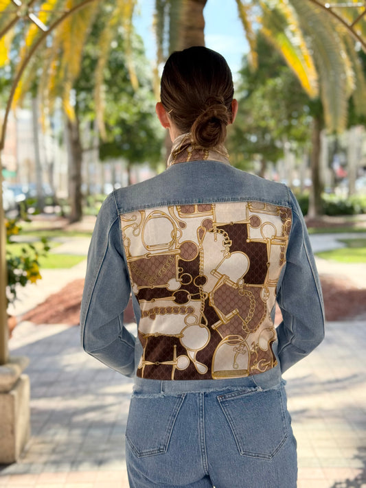 The Light Denim Jacket / Snaffle & Chains - Stacy Bradley Design