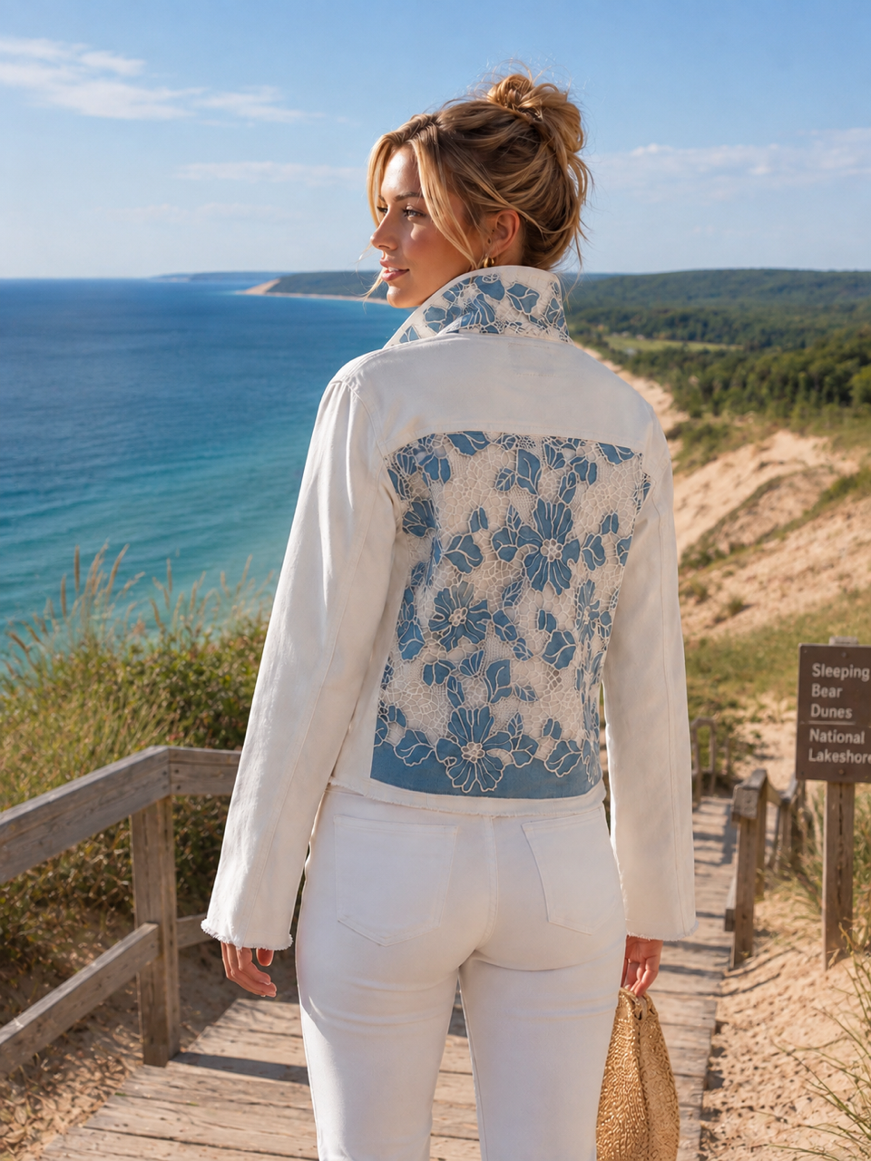 The White Denim Jacket / Denim Lace