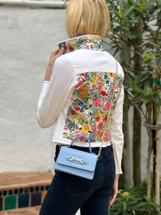 Purse / Sorrento Italian Leather / Light Blue/Wholesale - Stacy Bradley Design