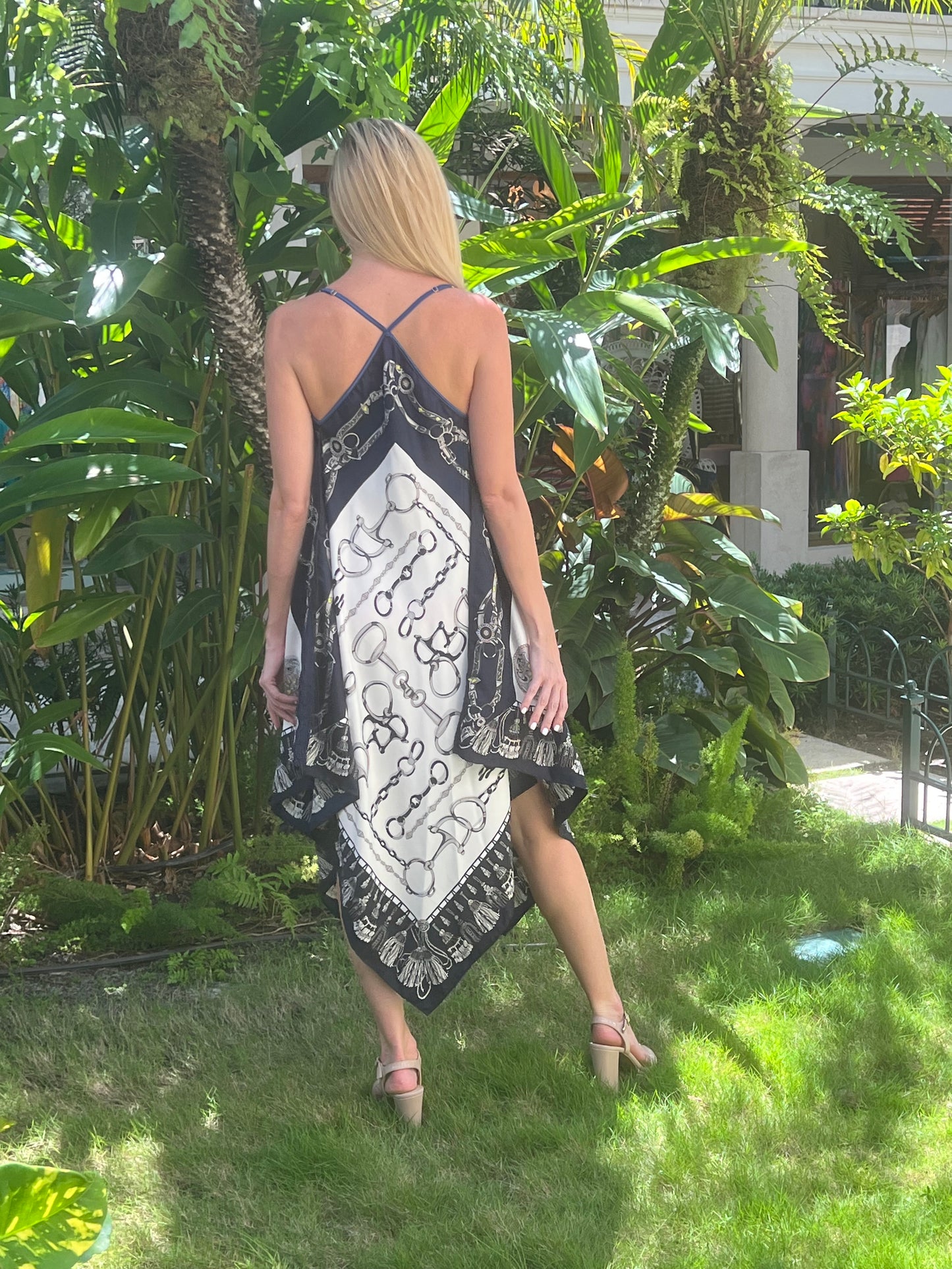 Silk Dress / Blue Bit - Stacy Bradley Design