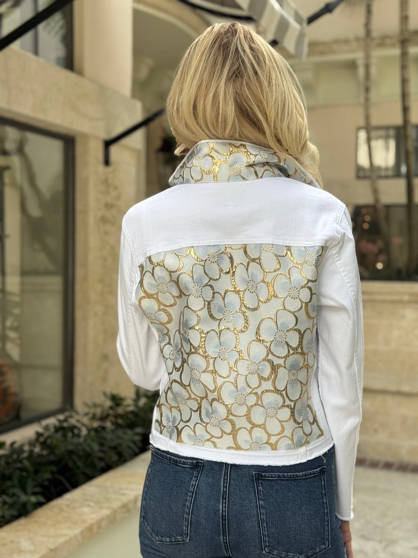 The White Denim Jacket / White Lotus - Stacy Bradley Design
