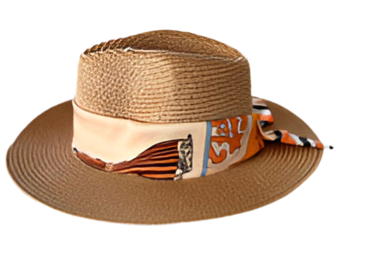 Hat / Light Blue Orange Horse - Stacy Bradley Design