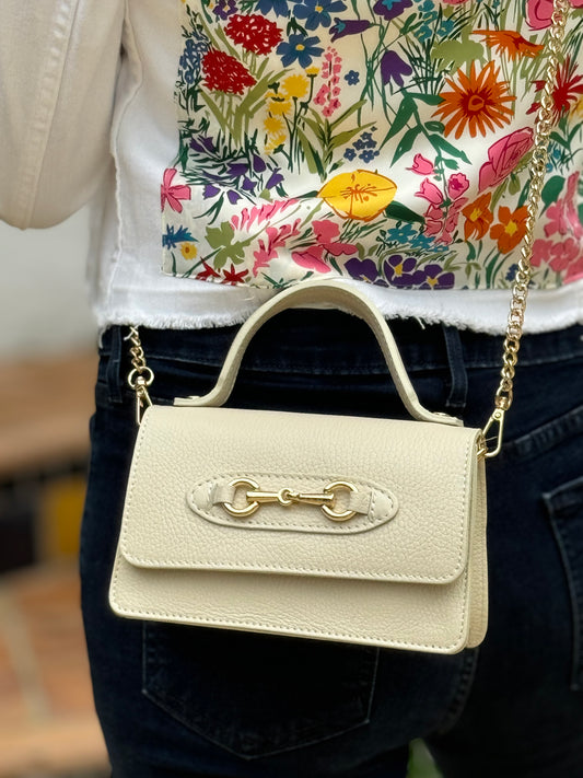 Purse / Sorrento Italian Leather / Beige/wholesale - Stacy Bradley Design