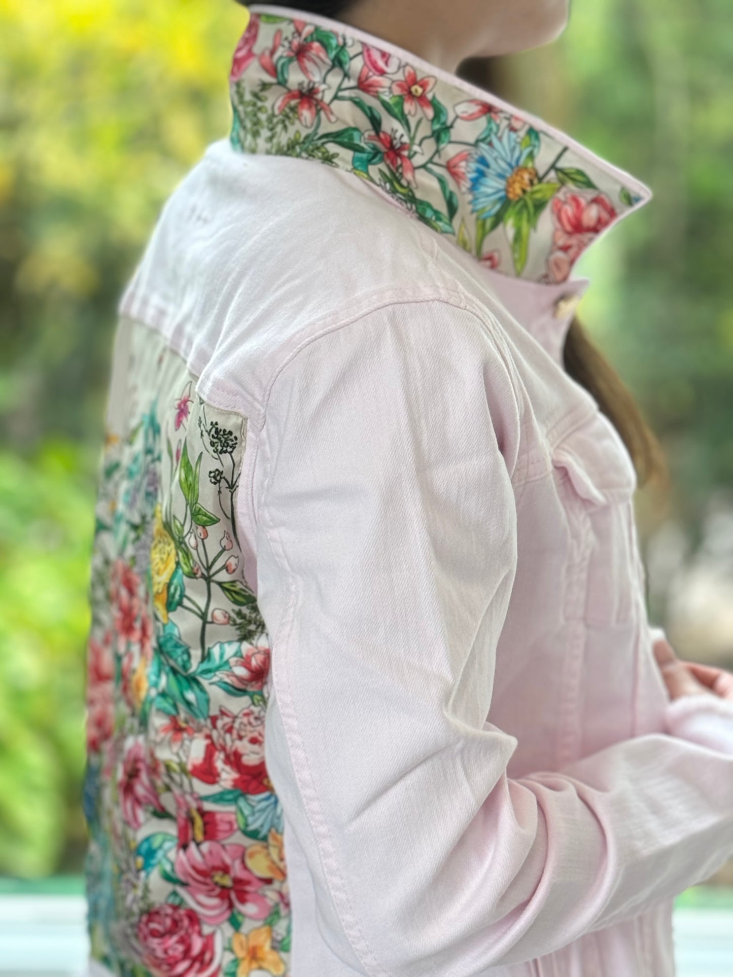 The Pink Denim Jacket / Pink Bouquet / Wholesale - Stacy Bradley Design