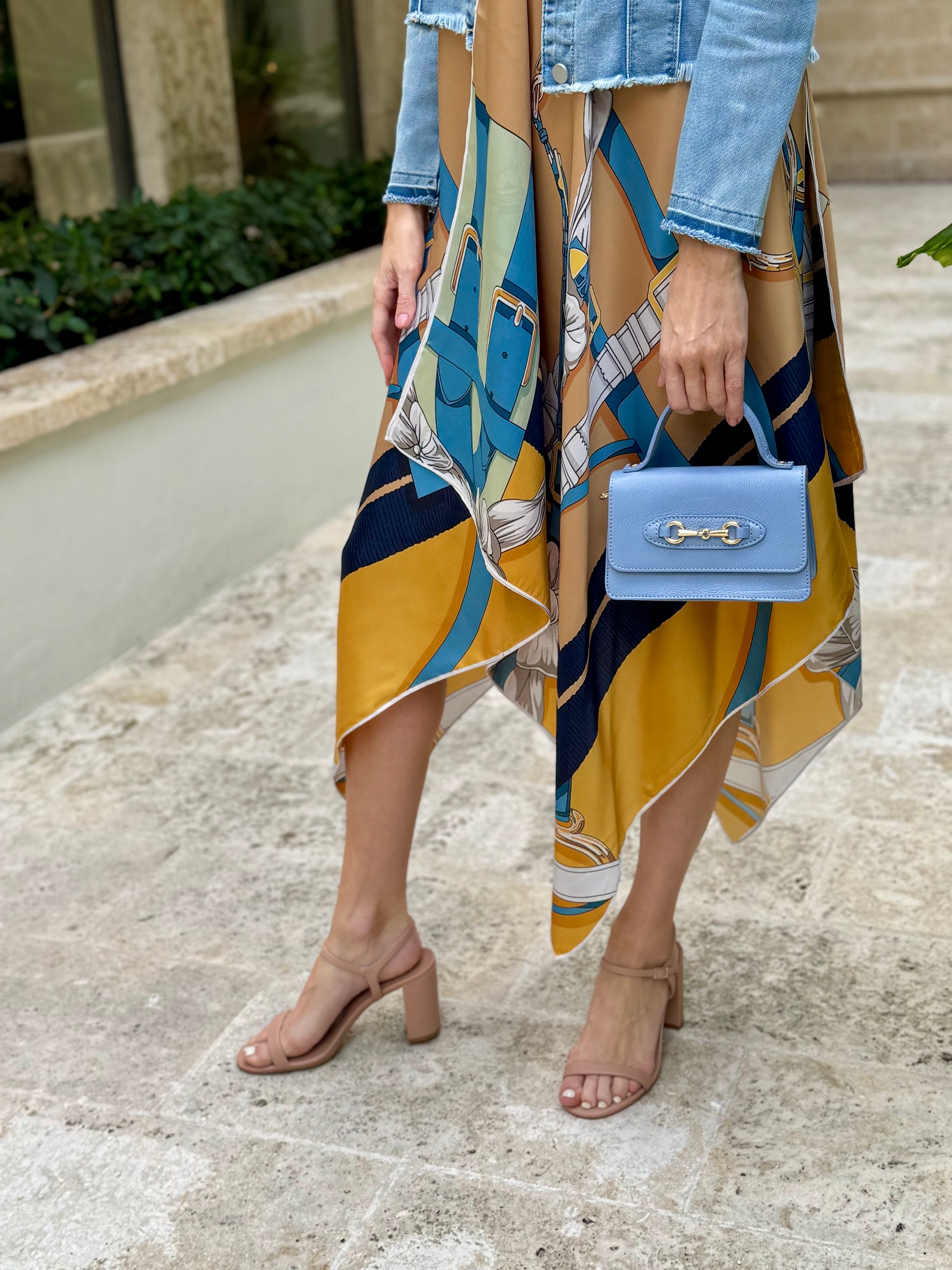 Purse / Sorrento Italian Leather / Light Blue - Stacy Bradley Design