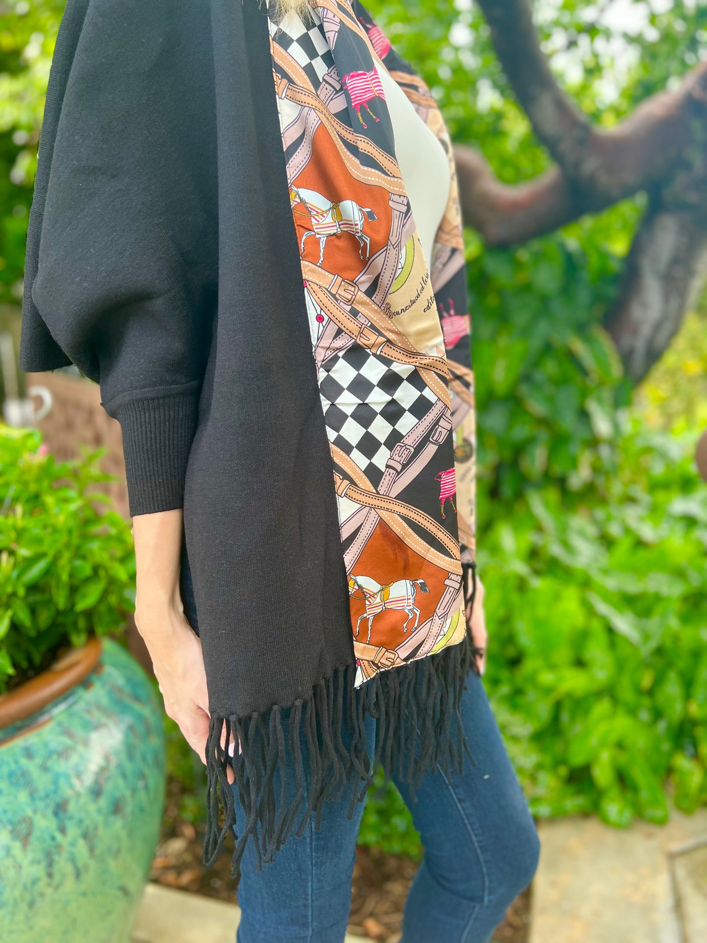 Cozy Sweater Wrap / Designer Horse with Straps / Wholesale - Stacy Bradley Design