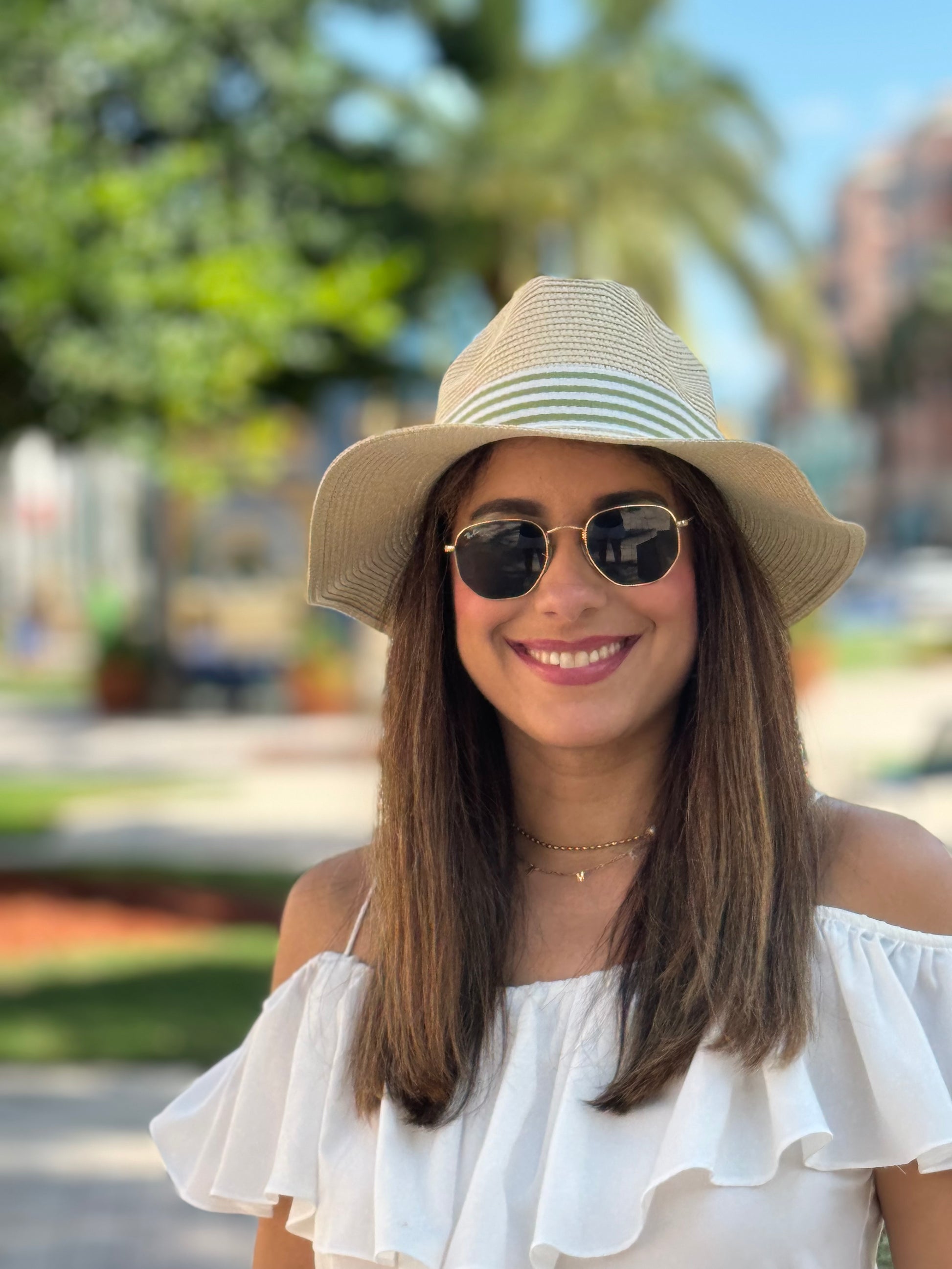 Hat / Stripe / Light Sage / Wholesale - Stacy Bradley Design