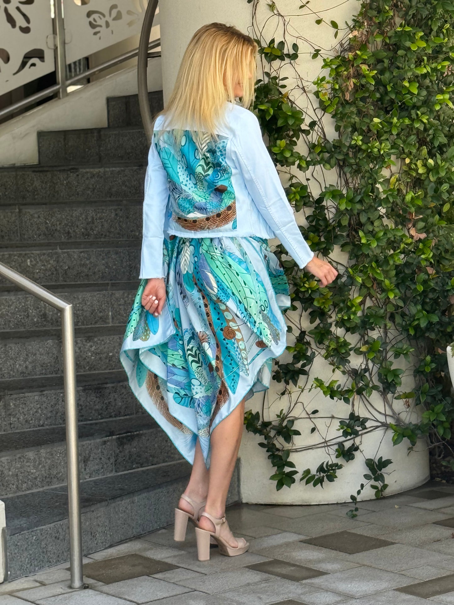 The Nantucket Breeze Denim Jacket / Sky Blue - Stacy Bradley Design