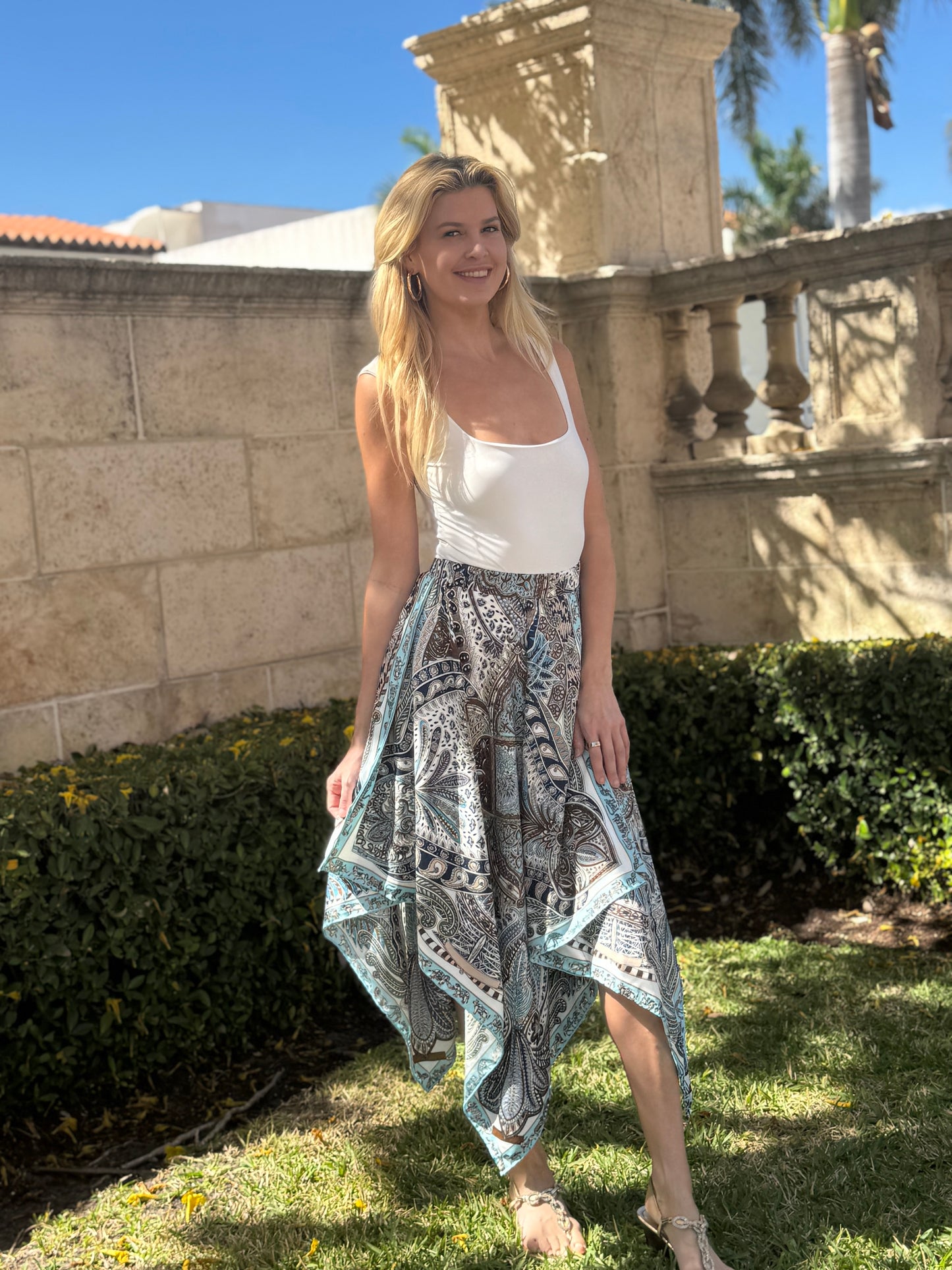 Silk Scarf Skirt / Lots of Fun Colors - Stacy Bradley Design