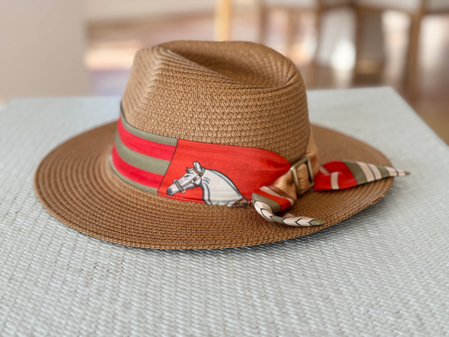 Hat / Sage and Coral Horse - Stacy Bradley Design
