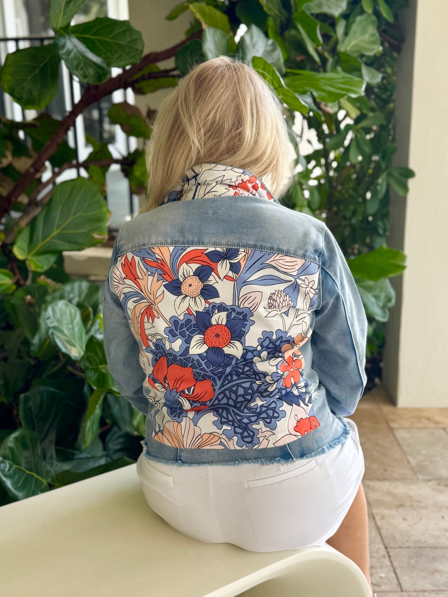 The Light Denim Jacket / Flowering Blues - Stacy Bradley Design