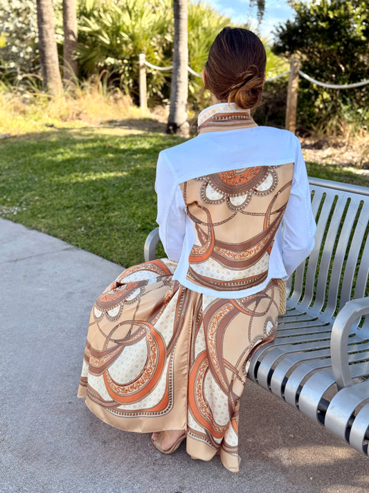 Silk Dress / Beige Elegance