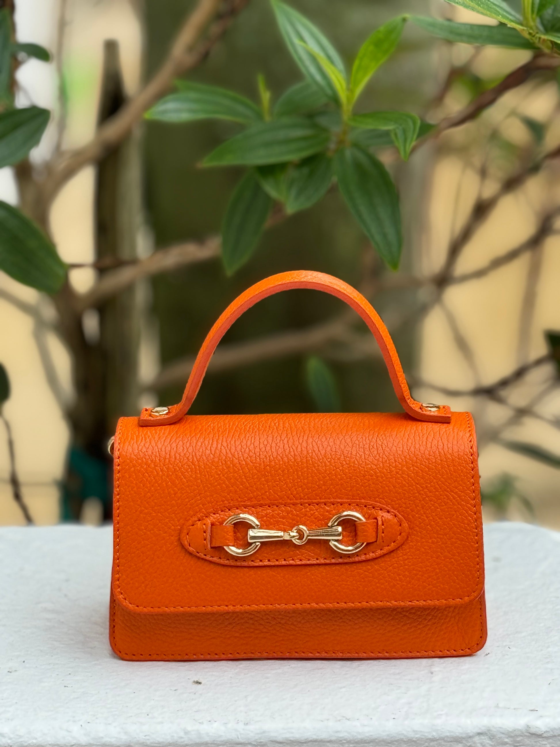 Purse / Sorrento Italian Leather / Orange/wholesale - Stacy Bradley Design
