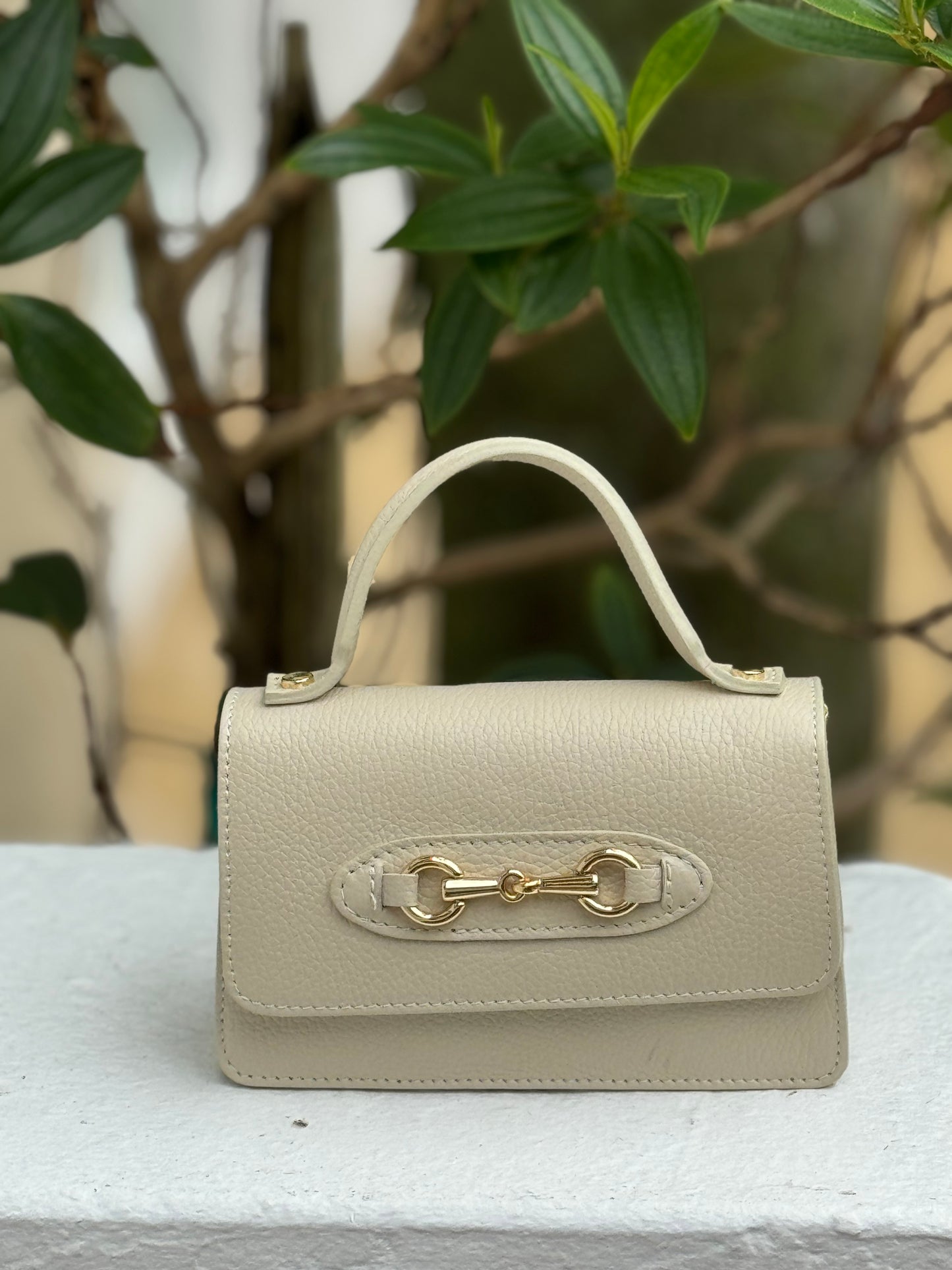 Purse / Sorrento Italian Leather / Beige/wholesale - Stacy Bradley Design