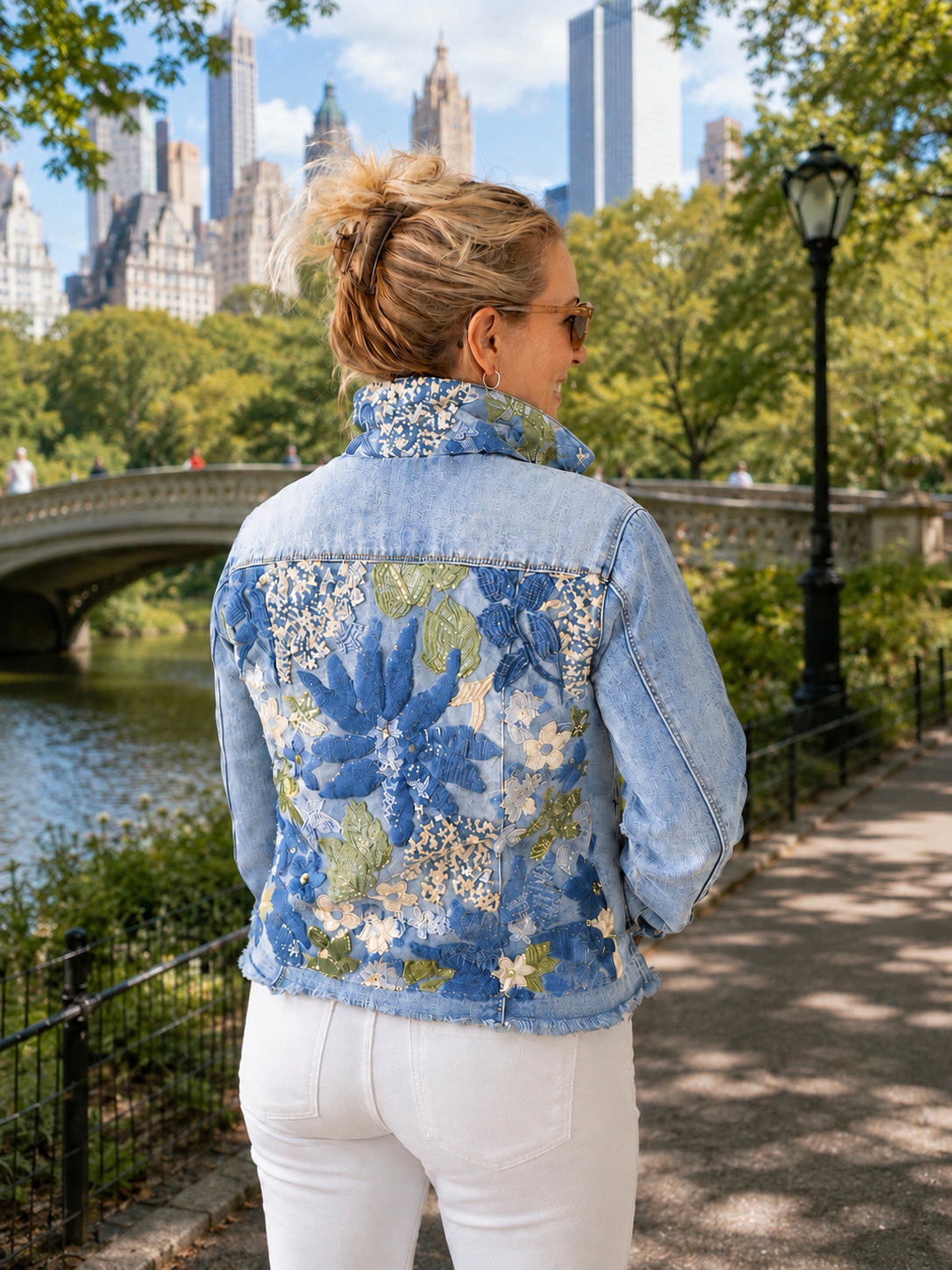 The Light Denim Jacket / Denim Sequins - Stacy Bradley Design