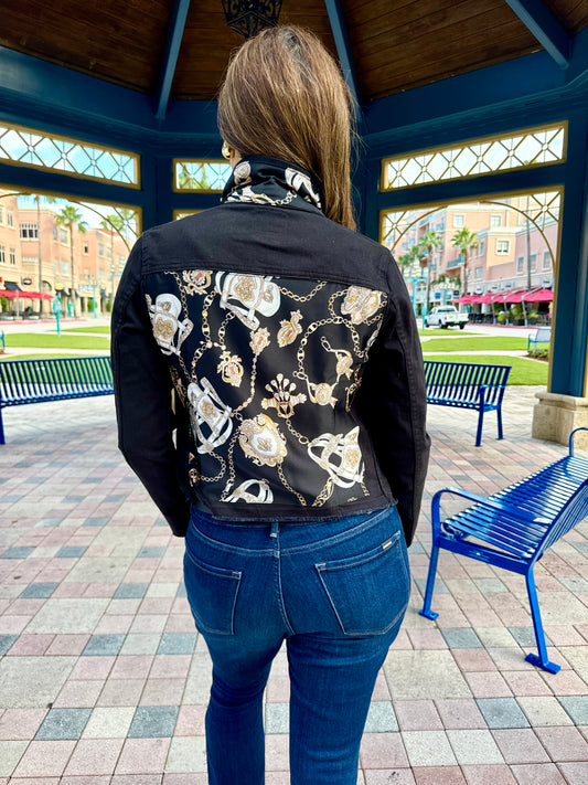 The Black Denim Jacket / Black Stirrup - Stacy Bradley Design