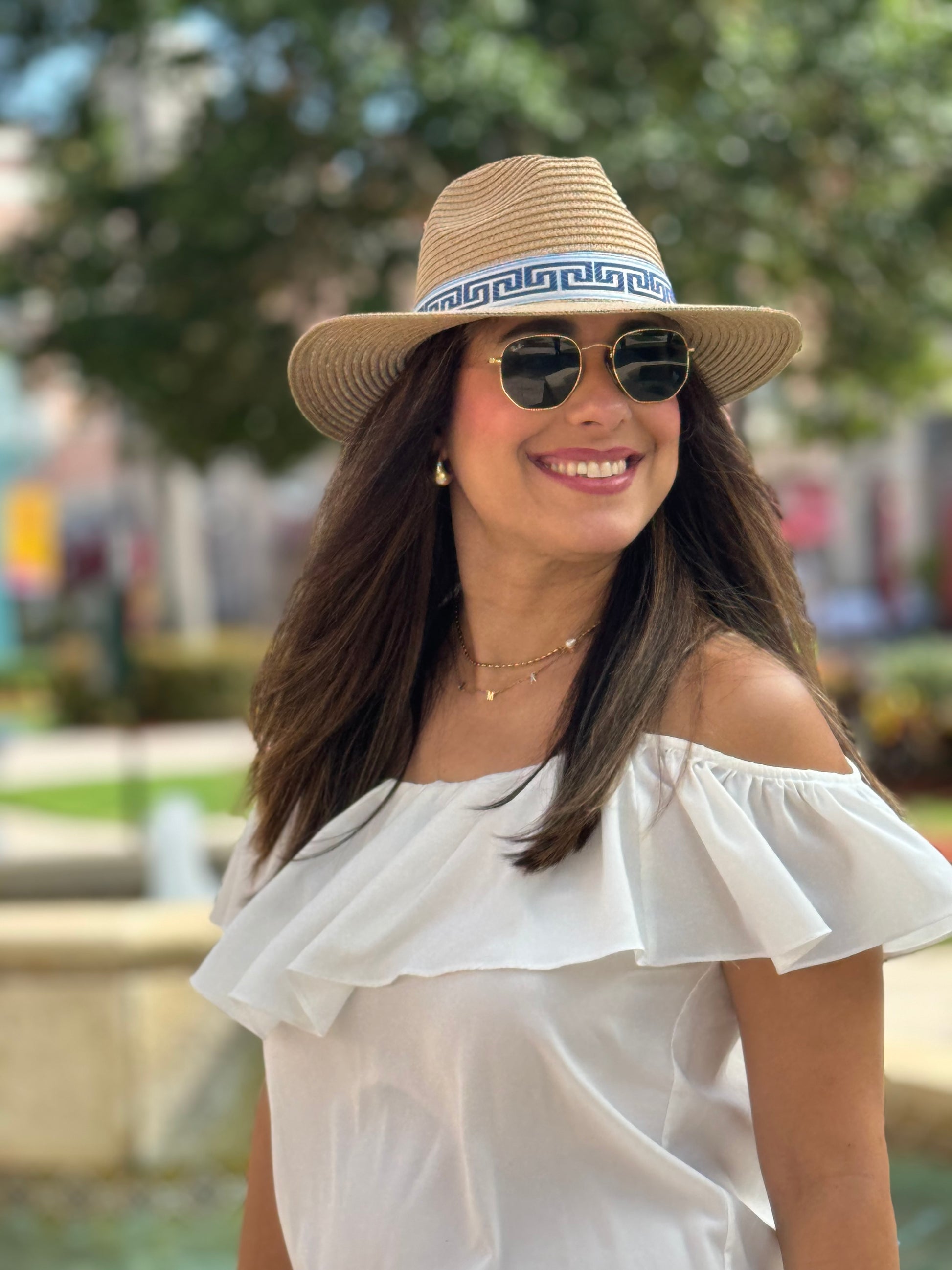 Hat / Greek Isle / Natural Blue / Wholesale - Stacy Bradley Design