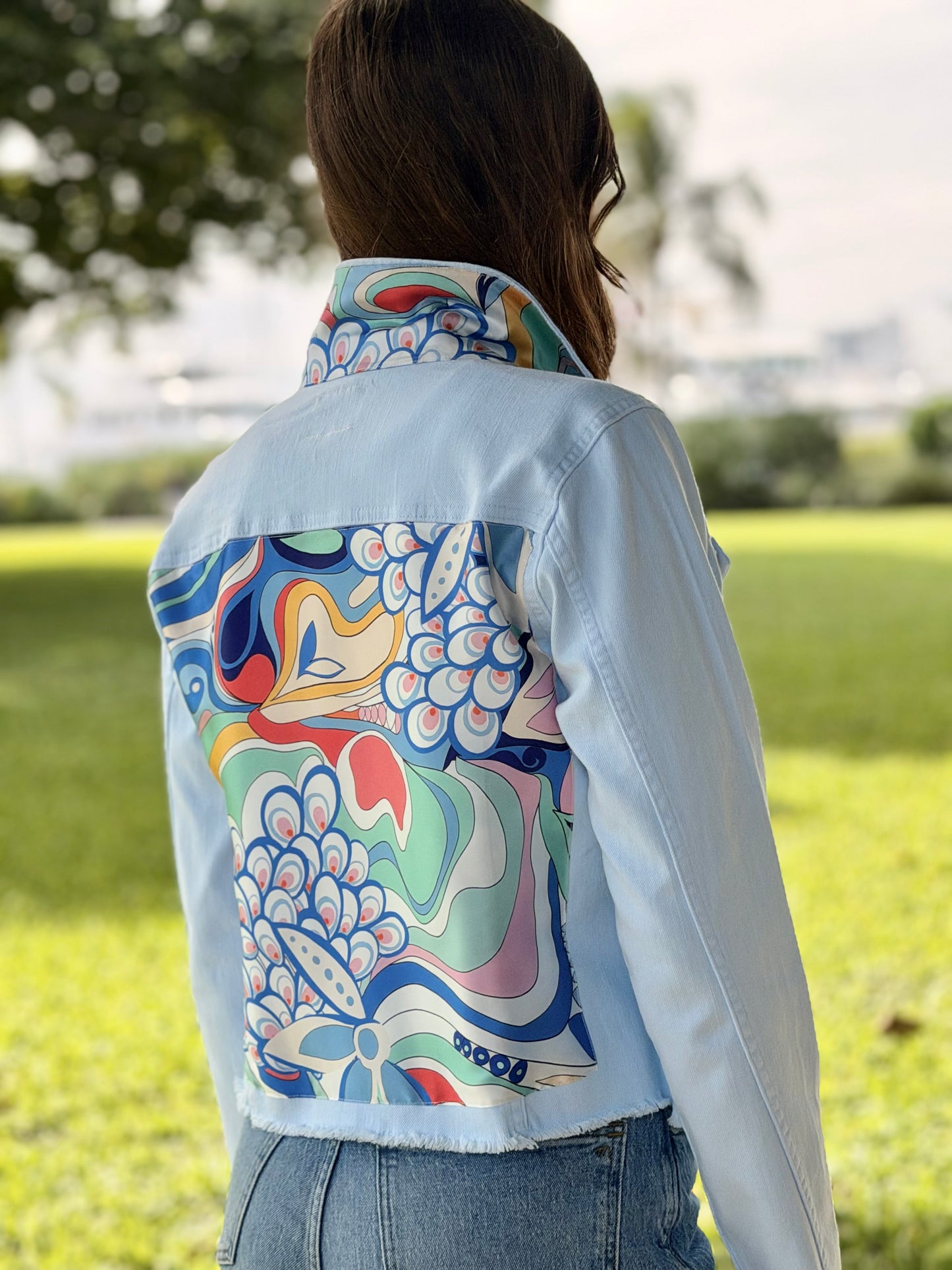 The Nantucket Blue Denim Jacket / Aqua Mirage