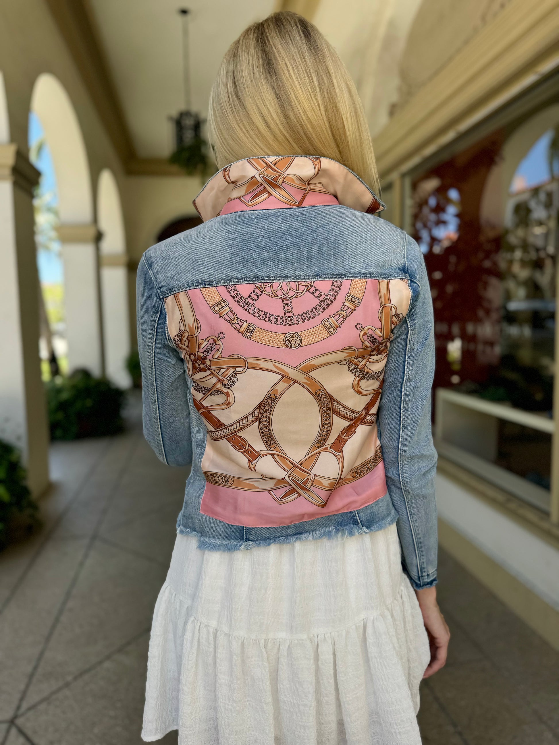 The Light Denim Jacket / Pink Stirrup / Wholesale - Stacy Bradley Design