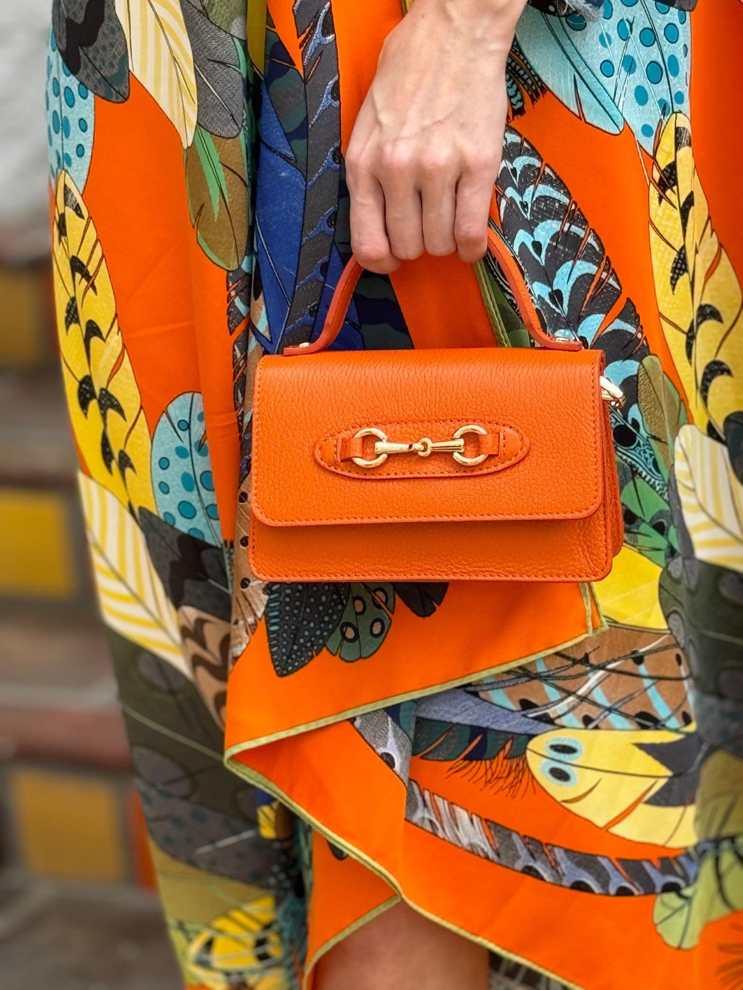 Purse / Sorrento Italian Leather / Orange/wholesale - Stacy Bradley Design