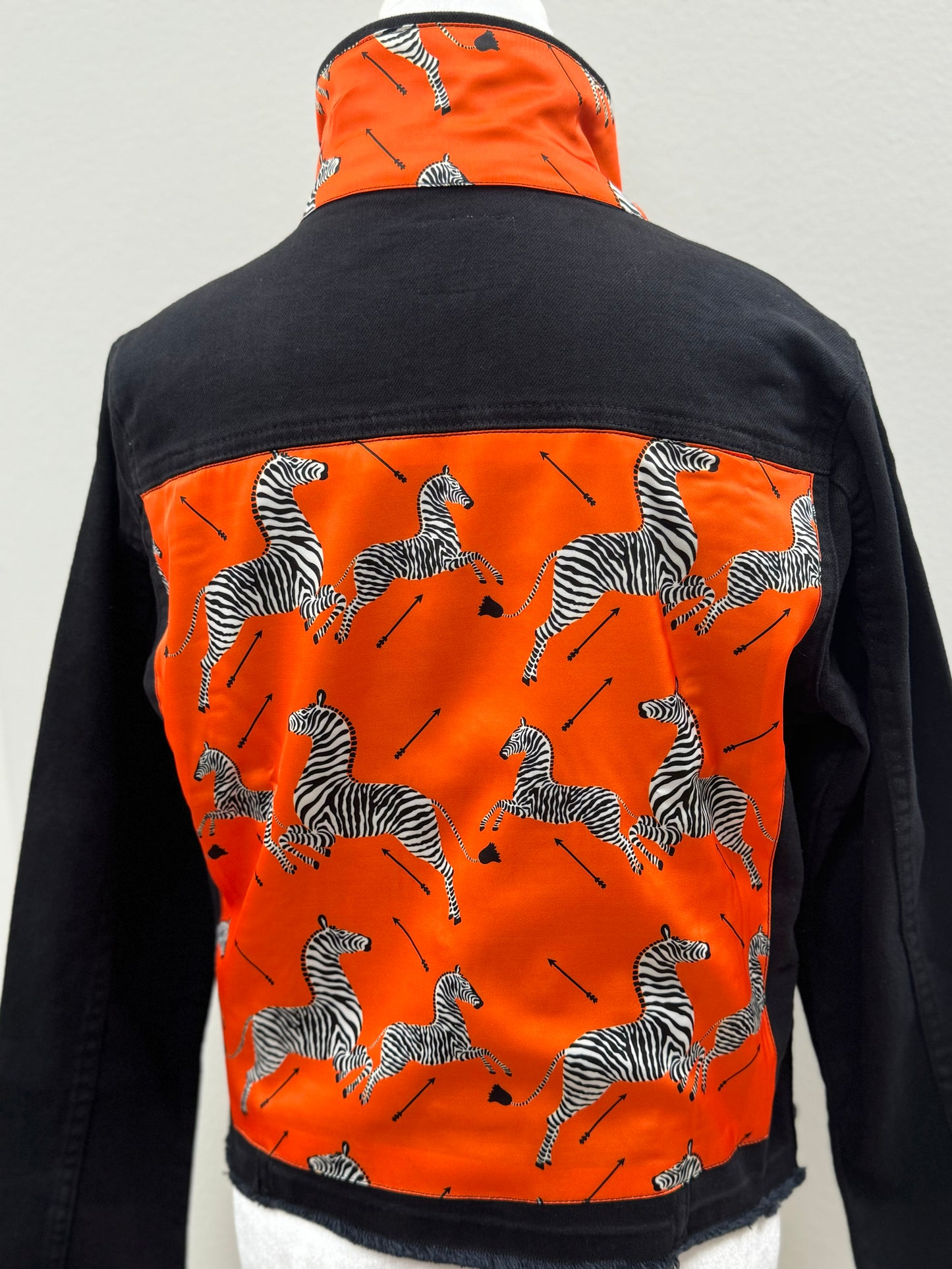 The Black Denim Jacket / Lots of Zebras - Stacy Bradley Design