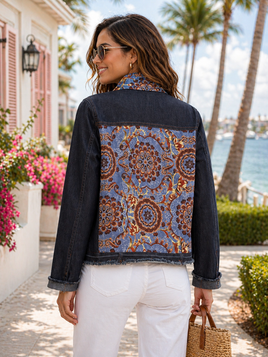 The Dark Denim Jacket / Sapphire Chic - Stacy Bradley Design