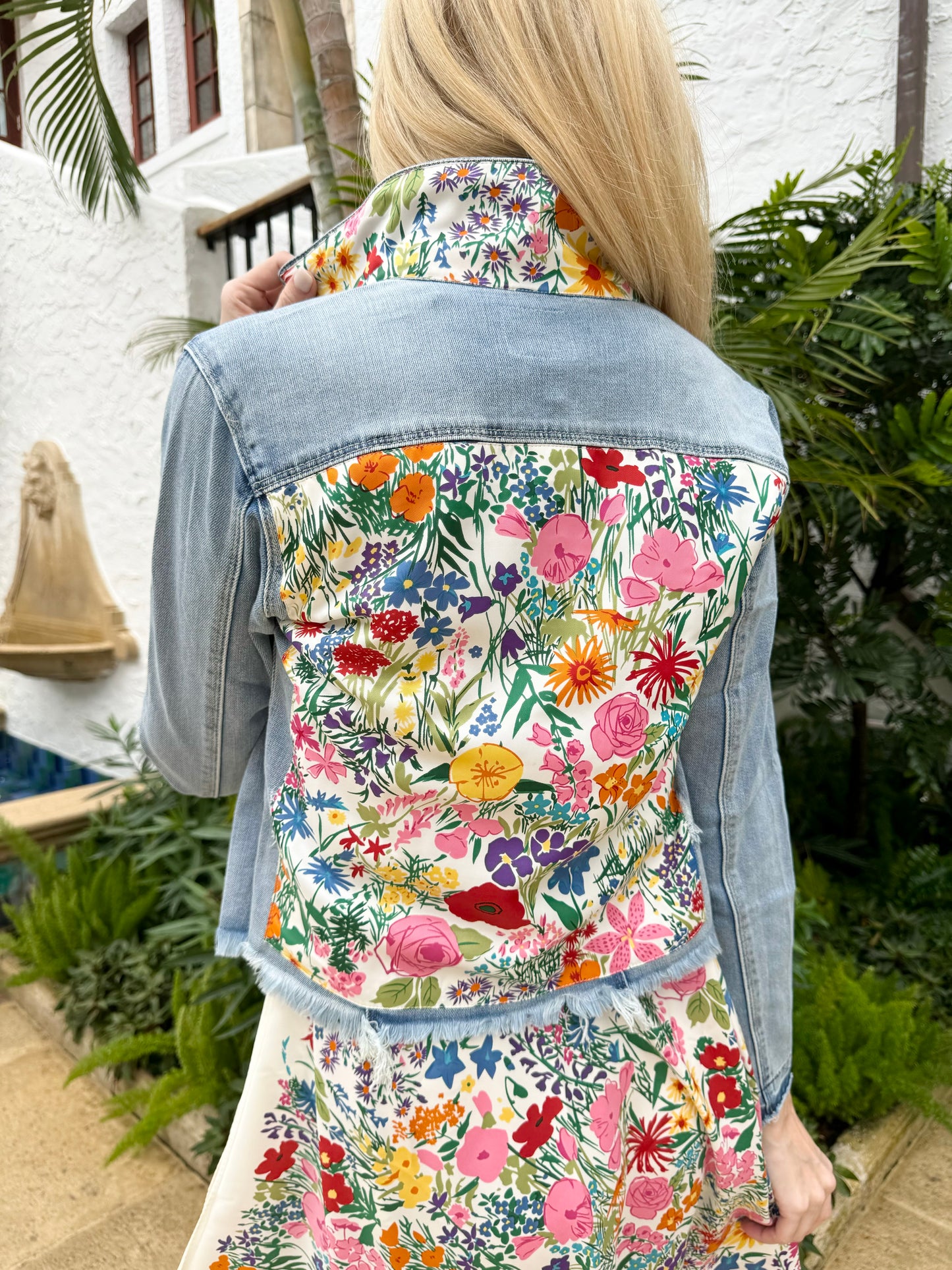 The Light Denim Jacket / Field of Flowers / Wholesale - Stacy Bradley Design
