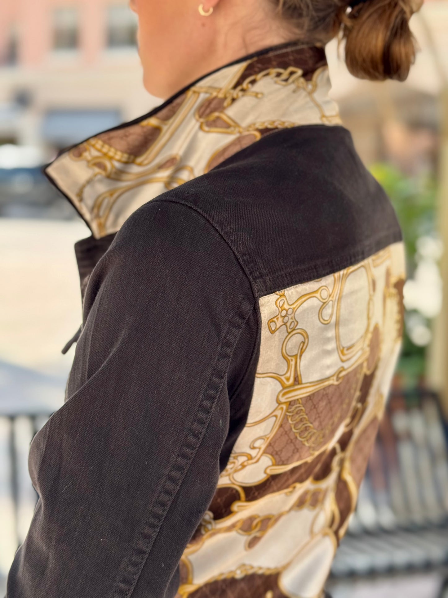 The Black Denim Jacket / Snaffle & Chains