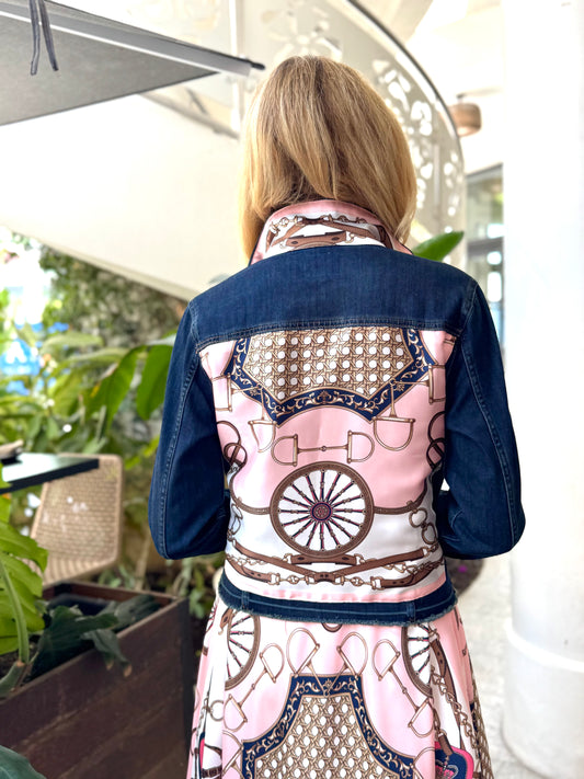 The Dark Denim Jacket / Blush Bit - Stacy Bradley Design
