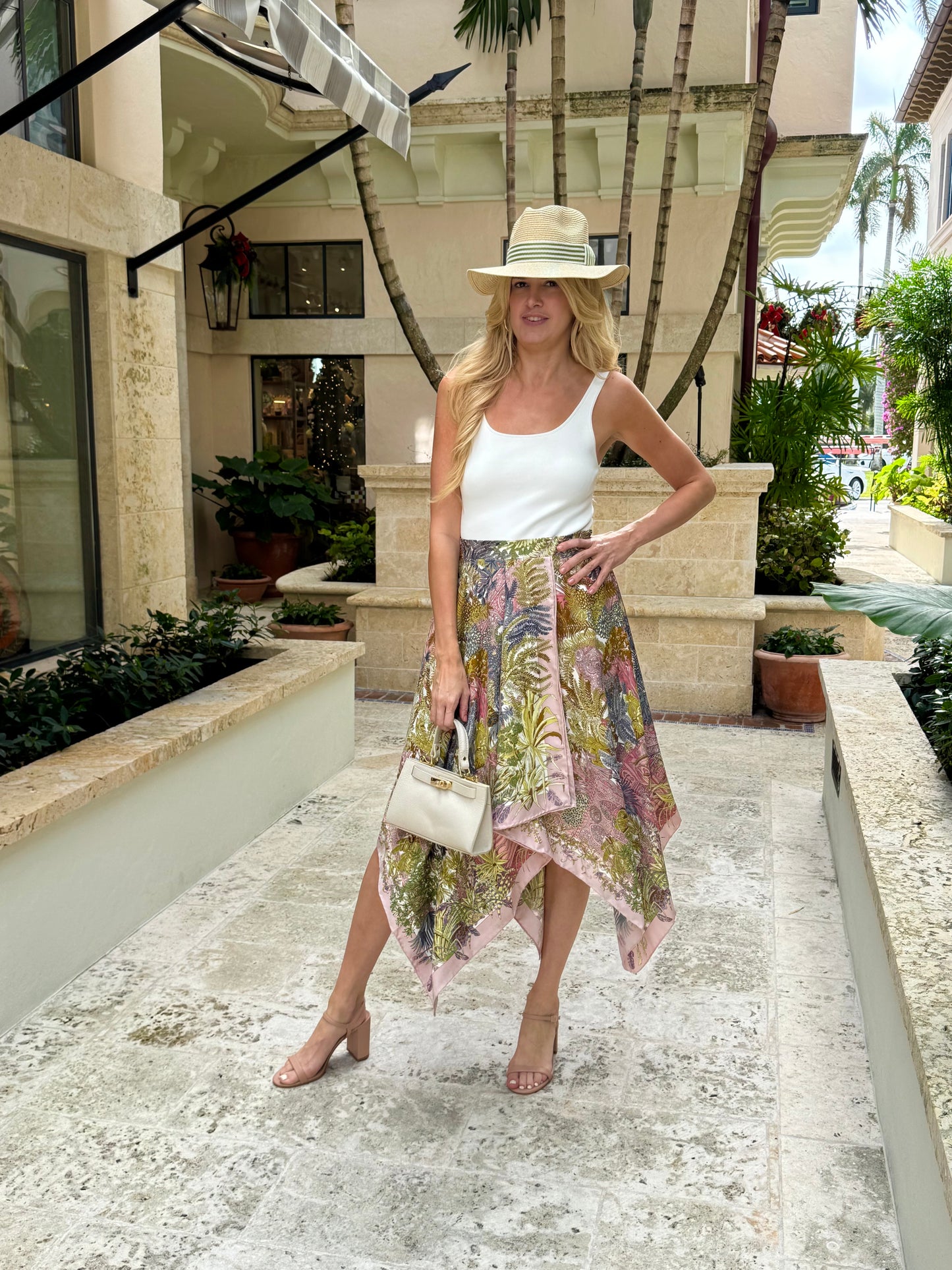 Silk Scarf Skirt / Fall of Mauve - Stacy Bradley Design