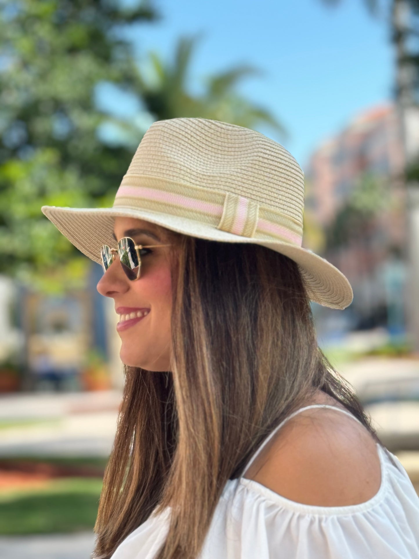 Hat / Beige & Pink / Light - Stacy Bradley Design