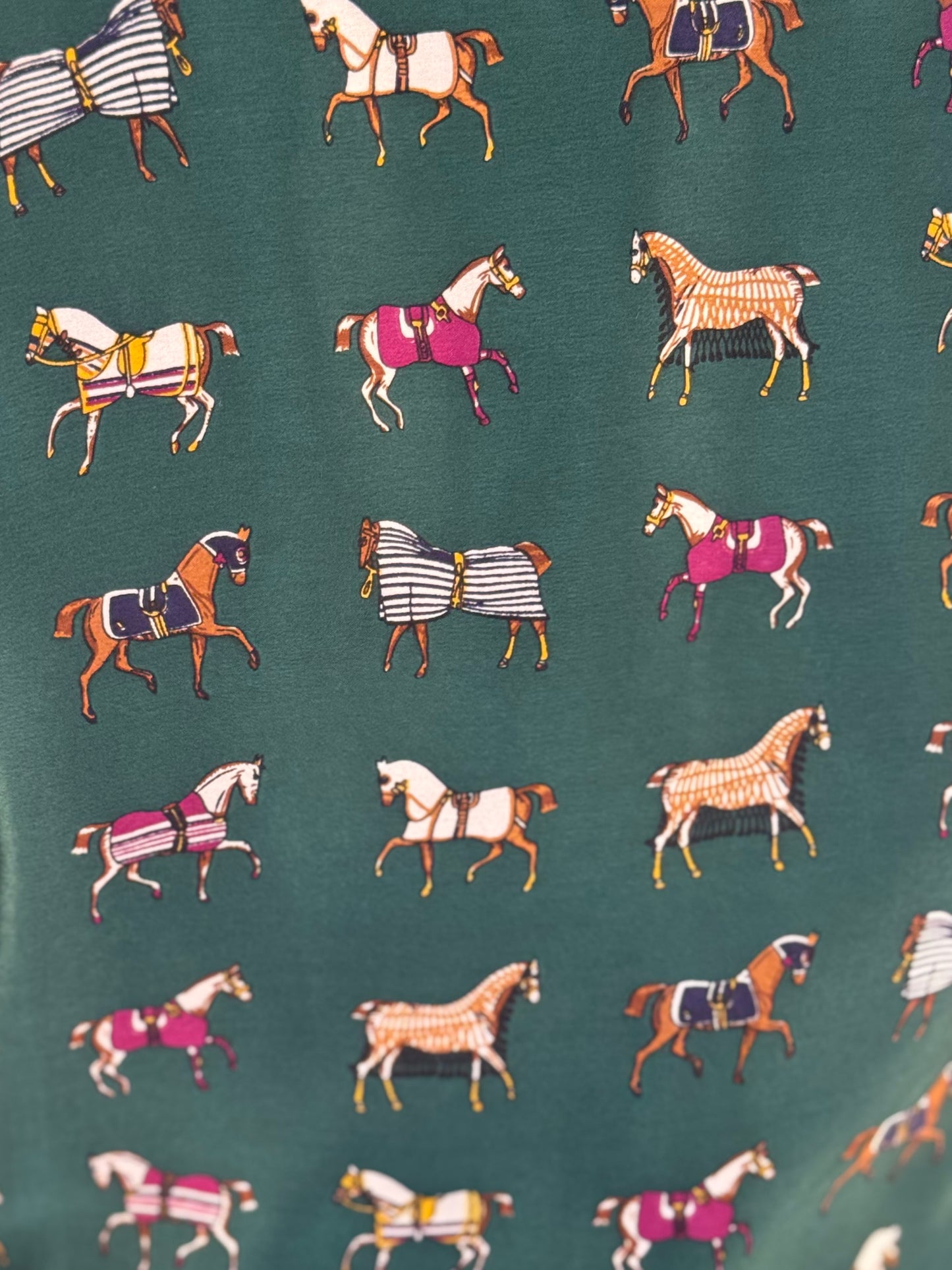 The Dark Denim Jacket / Equine Elegance / Hunter Green