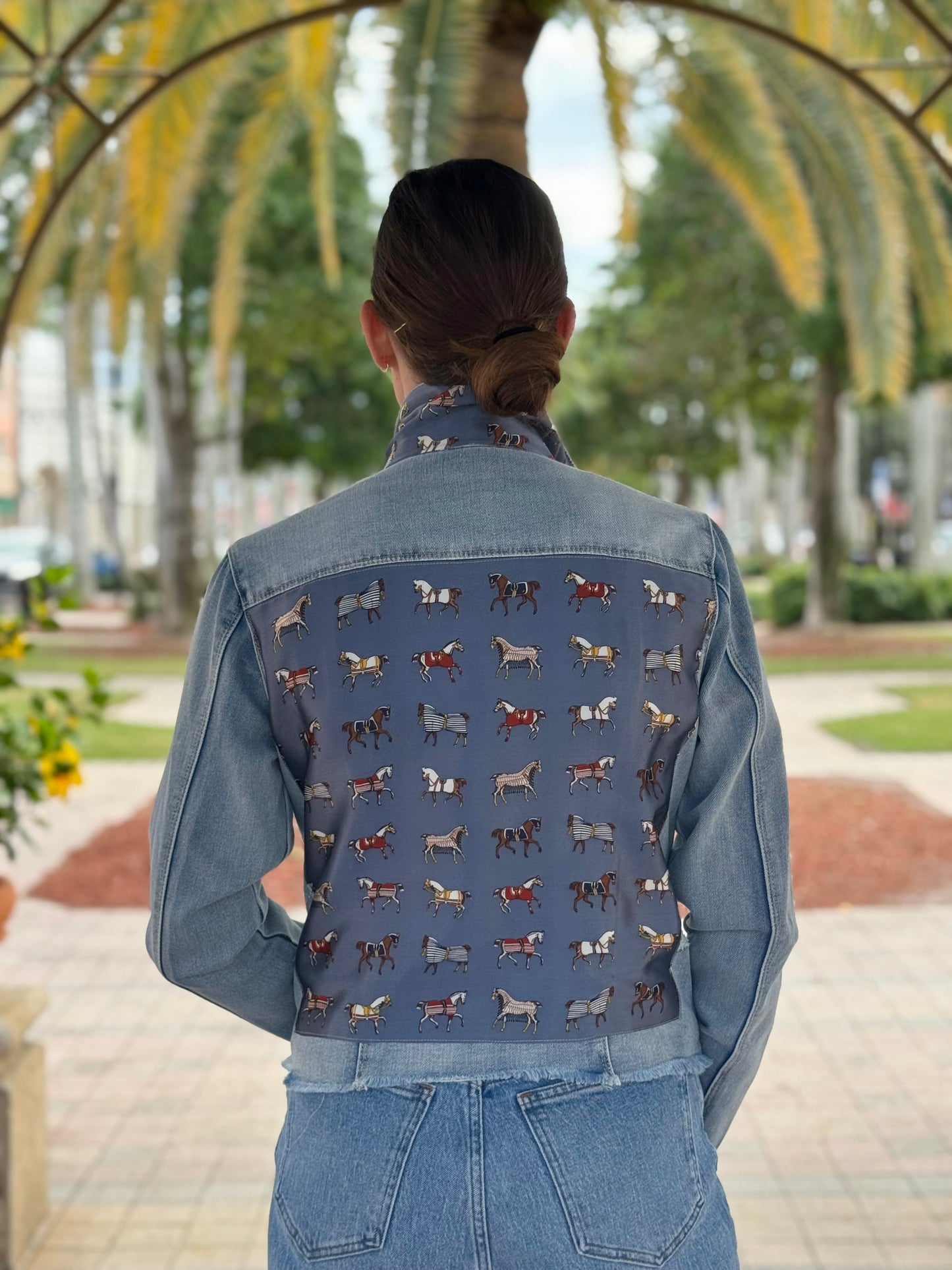 The Light Denim Jacket / Equine Elegance / Slate Blue