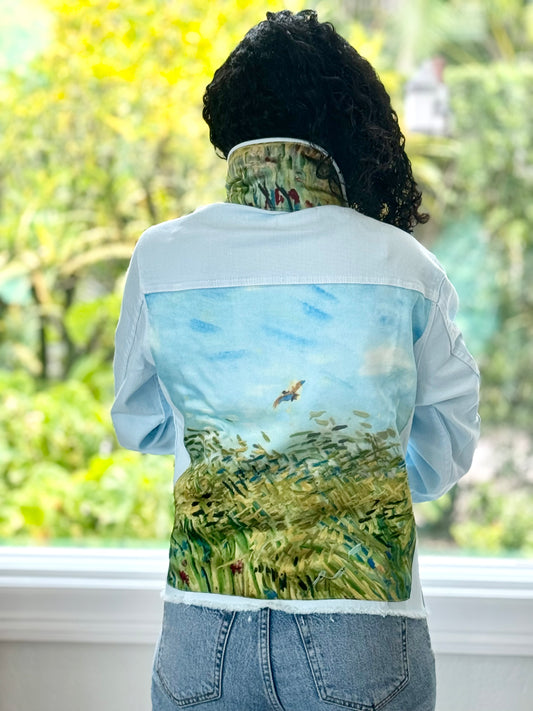 The Nantucket Breeze Denim Jacket / Let’s Fly - Stacy Bradley Design