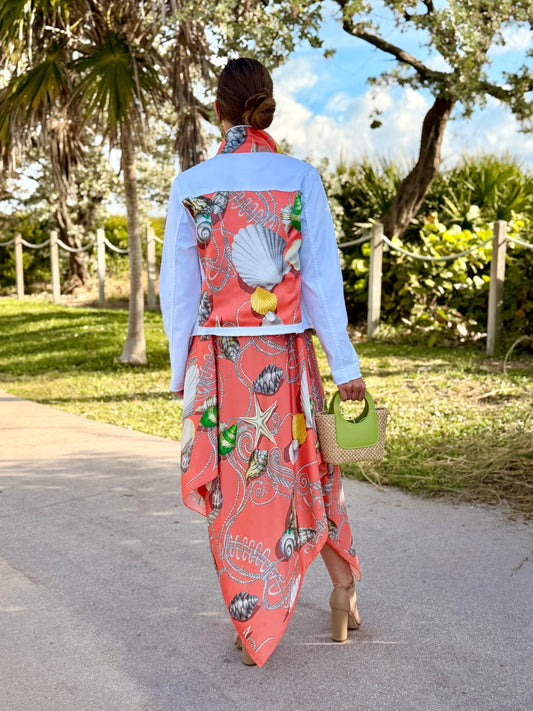 Silk Dress / Coral Shell - Stacy Bradley Design