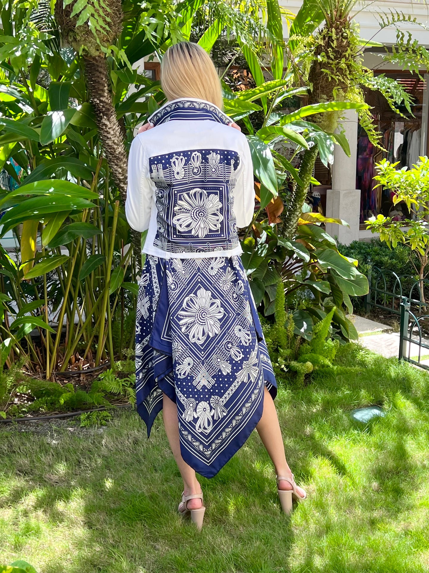 Silk Dress / Blue Silk