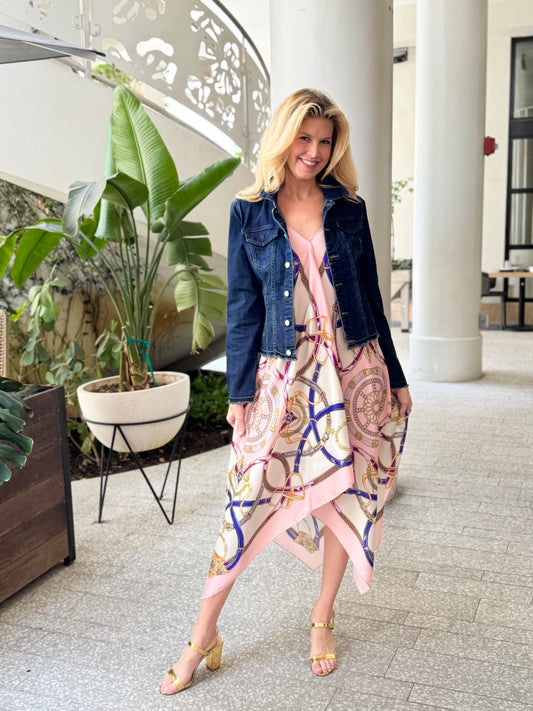 The Dark Denim Jacket / Purple Stirrup - Stacy Bradley Design