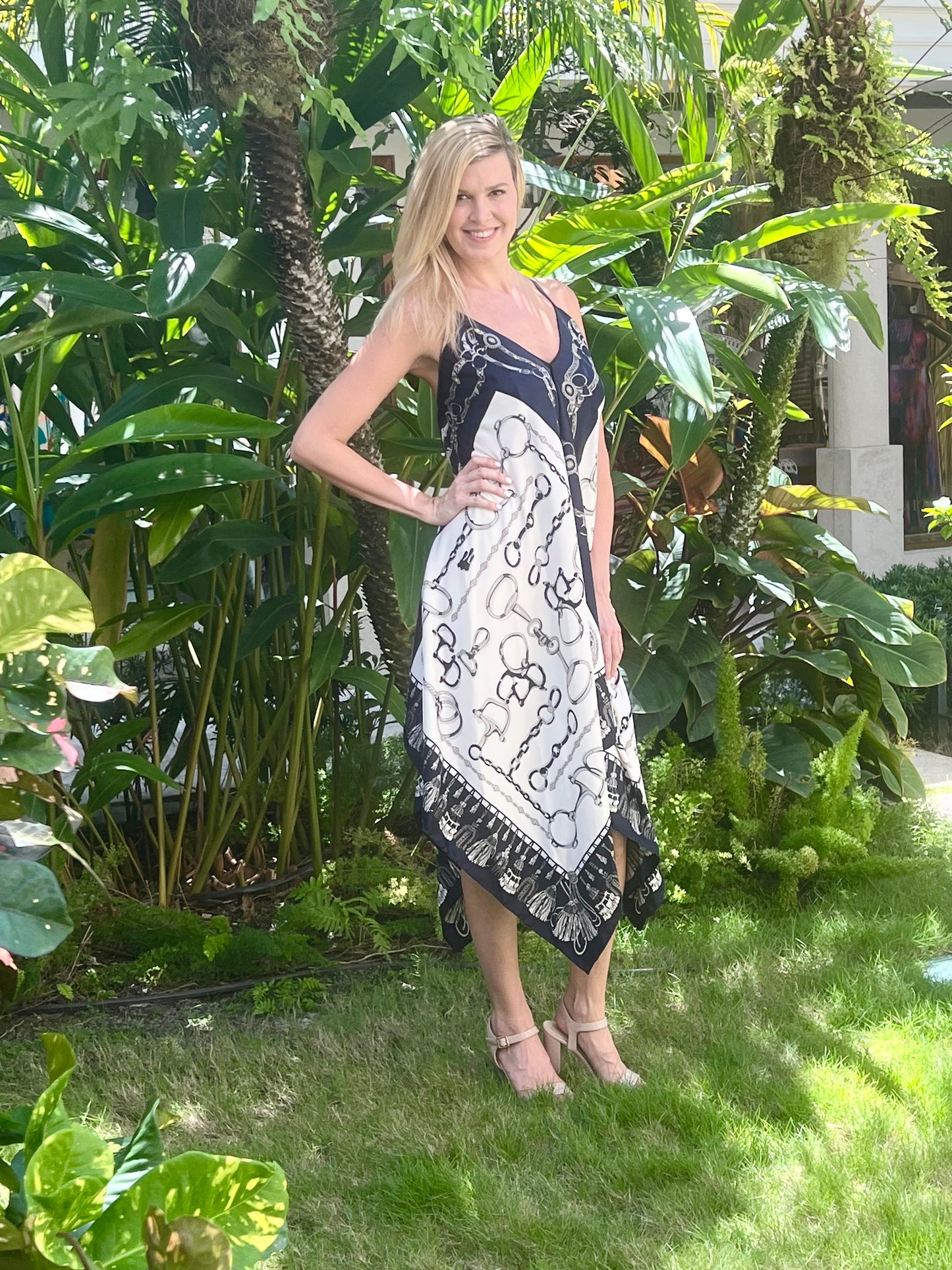 Silk Dress / Blue Bit - Stacy Bradley Design