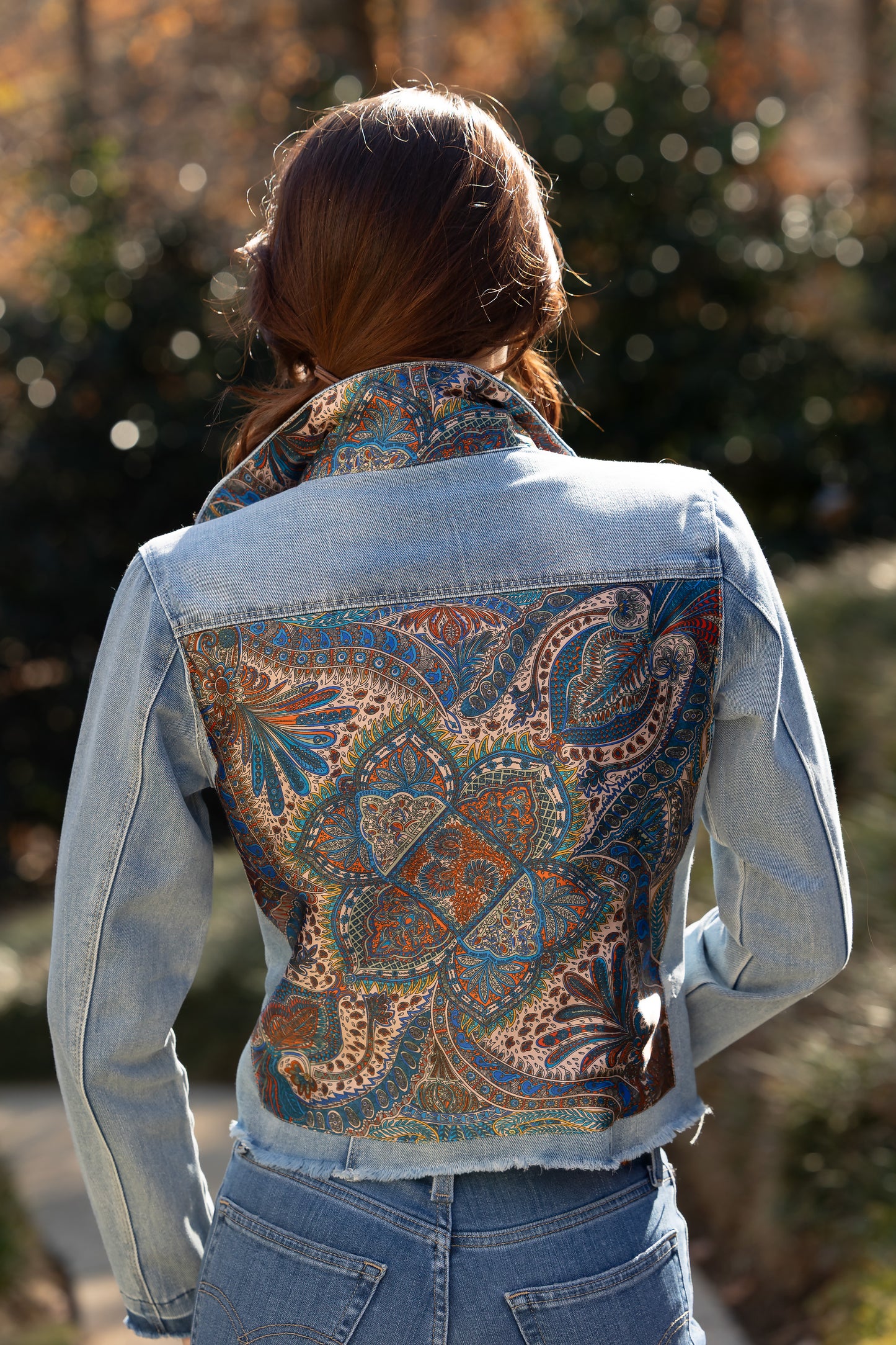 The Light Denim Jacket / Bohemian Paisley