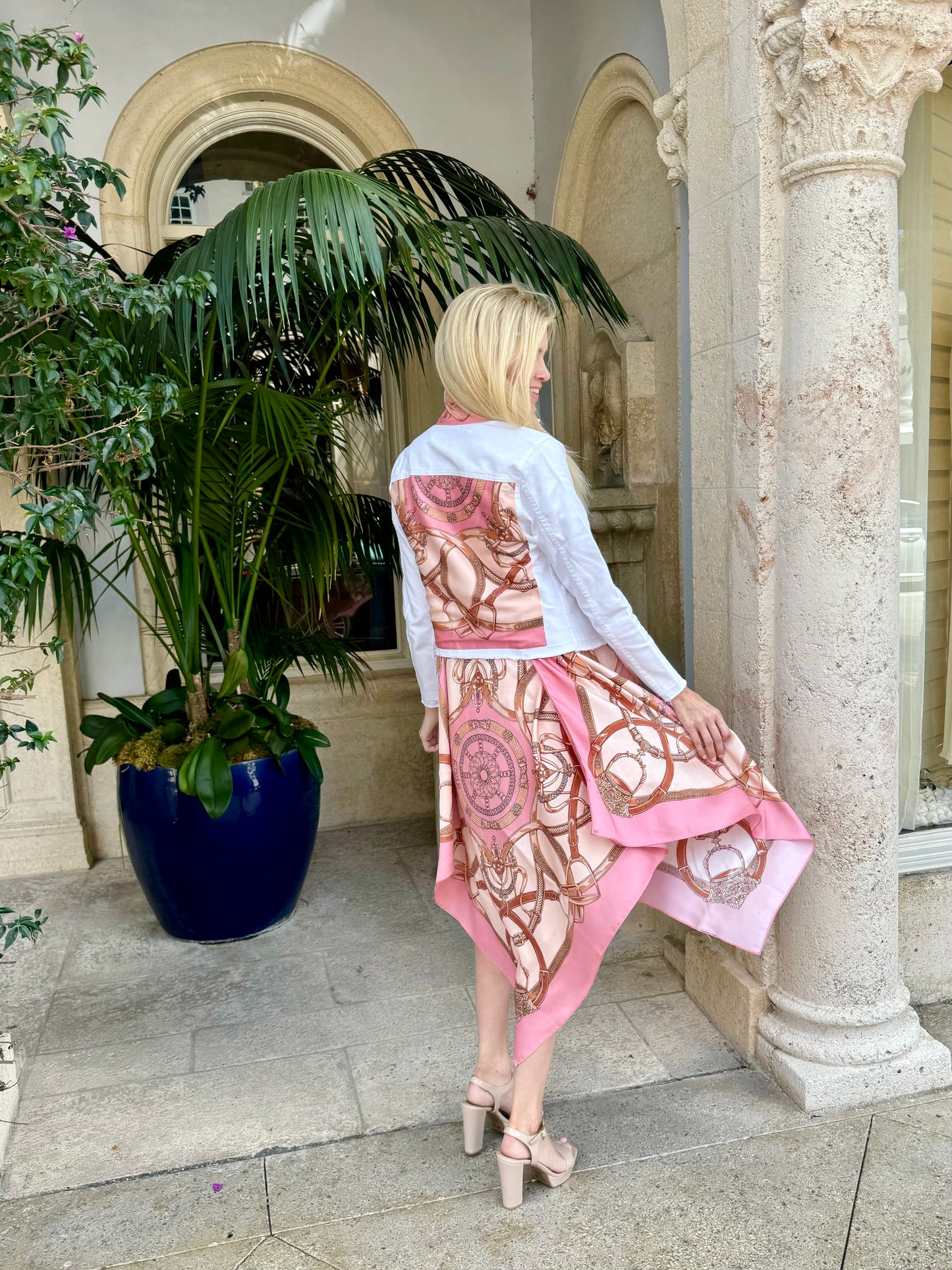 Silk Dress / Pink Stirrup - Stacy Bradley Design