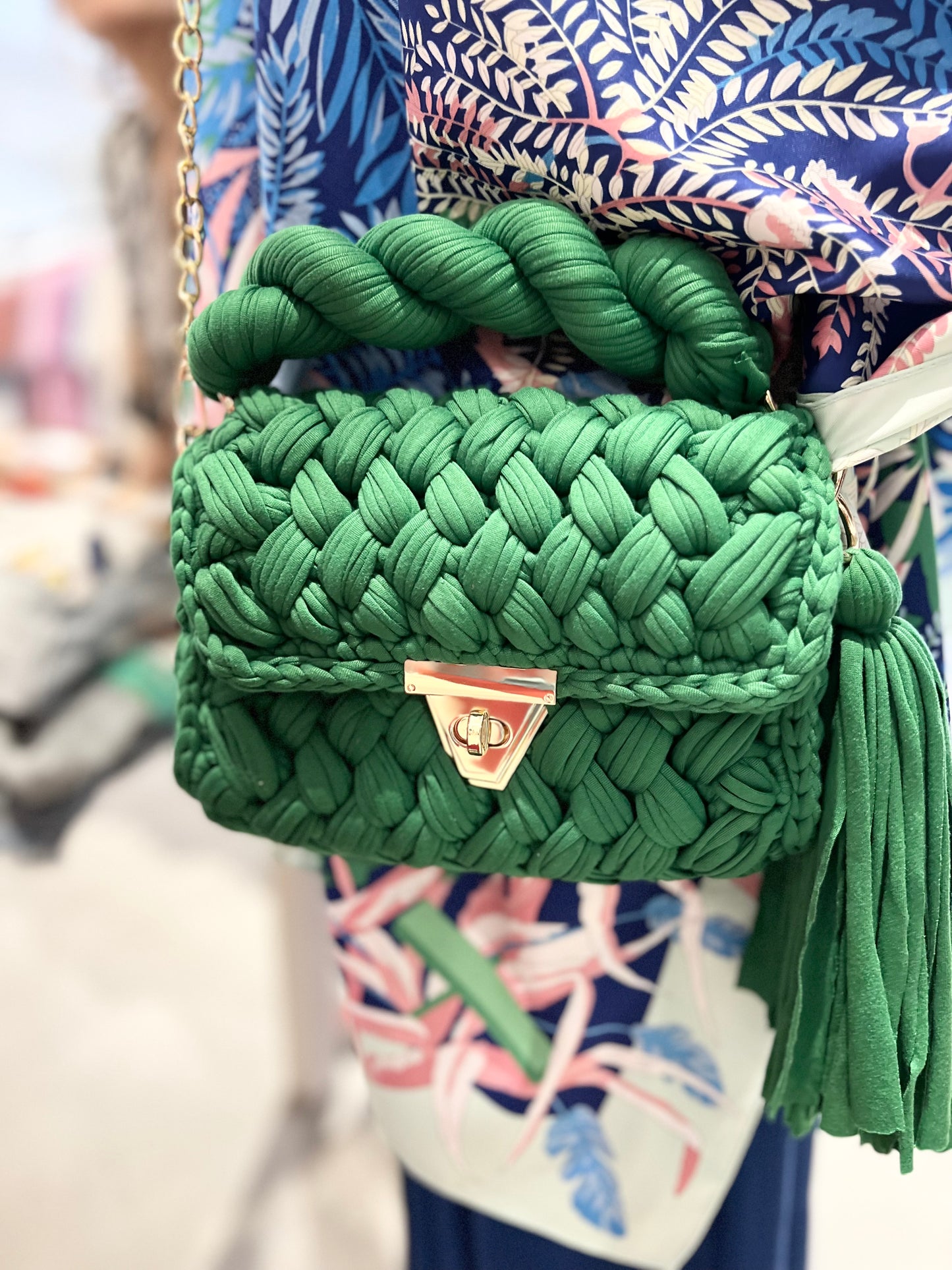 Purse Woven Clutch / Green
