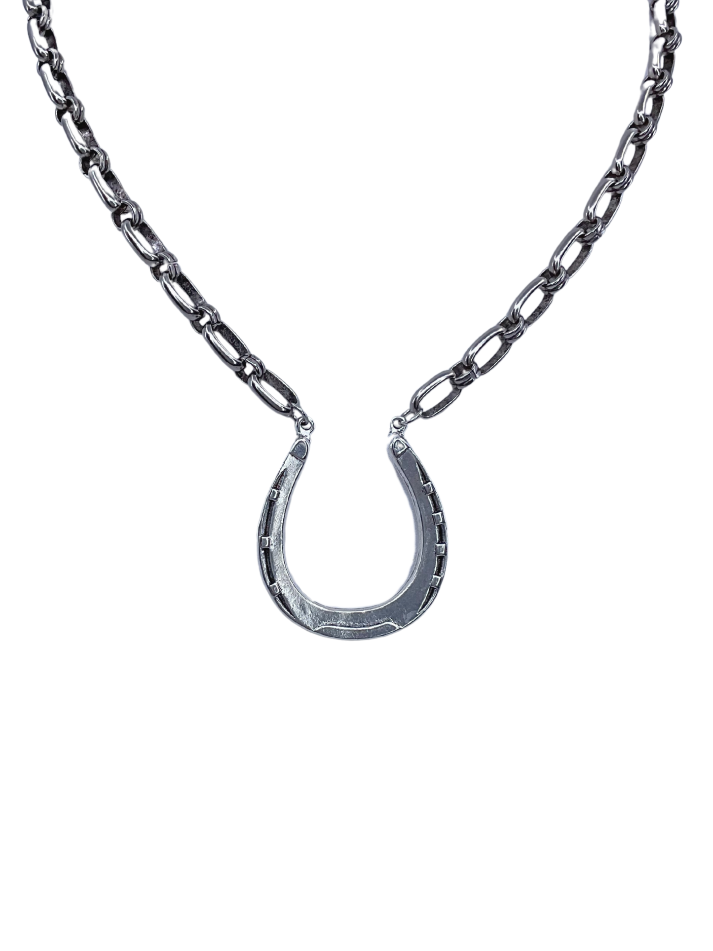 Vintage Reproduction Sterling Plated Horseshoe Necklace - Stacy Bradley Design