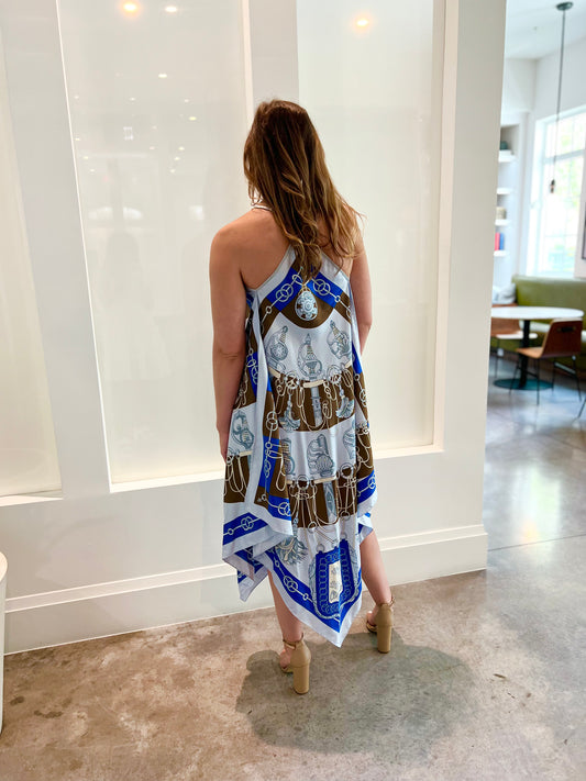 Silk Dress / Elegant Blue - Stacy Bradley Design